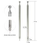 7 Sections Telescopic 74cm AM FM Antenna Portable Radio Antenna Compatible with