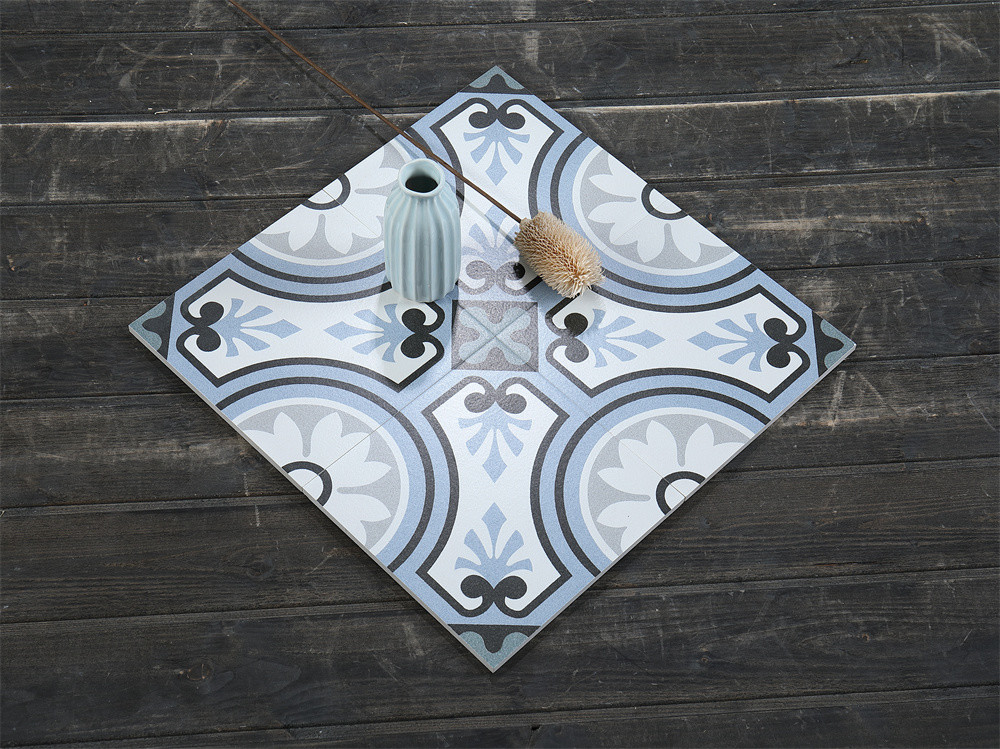 Blue 200x200mm Eco-Friendly Ceramic Rustic Tiles For Living Room And Durable Wall Tile For Kitchen