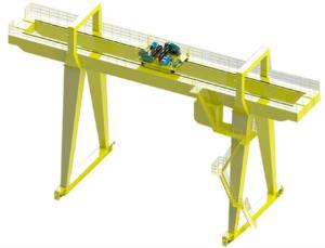 China 10 Tons Double Beam Door Type Crane Used Outdoor Working Class A4 factory