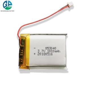 China ISO9001 KC 803040 Battery Ion Lithium Polymer Rechargeable 3.7v 1000mah factory