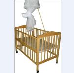 Neutral Wood Automatic Baby Swing Bed Cot for Boys , Wooden Baby Cribs