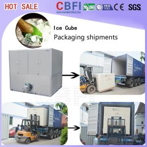 Commercial Ice Maker / Ice Cube Making Machine With PLC Central Program Control