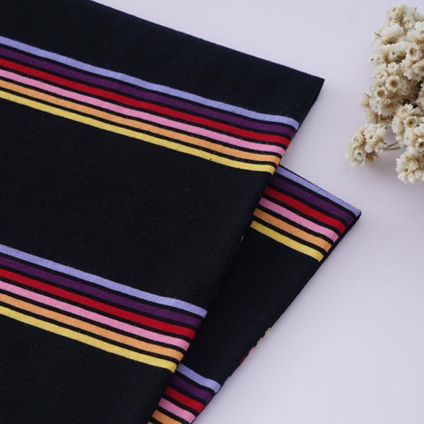 Skin-Friendly And Smooth High Color Fastness Clear Texture Striped Knit Fabric
