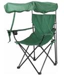 Oversized Camping Chair with Shade Canopy, Folding Lawn Chairs Cup Holders,