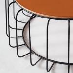 Living Room Modern Fashion Design Stainless Steel Frame Round Coffee Table