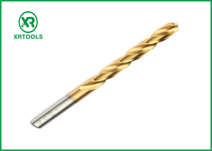 HSS4341 Twist Drill Bit , Roll Forged Half Ground Tin Coated Titanium Drill Bits