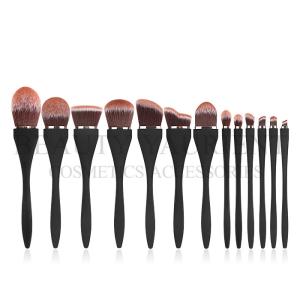 China Durable 13 Piece Face Makeup Tools 3 Tones Synthetic Cosmetic Brush factory