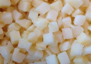 China Flash Frozen Fruit / IQF Apple Dices Grade A Custom Size Acceptable factory