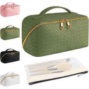 China Multi Functional And Waterproof Durable Pu Cosmetic Bag With Zipper on sale