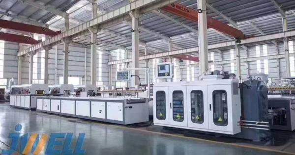 China JWELL Wood Plastic Plate Door Window Making Machine PE PP PVC WPC Profile Extrusion Line factory