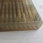 Durable Transparent Copper Mesh Laminated Glass For Security Constructions