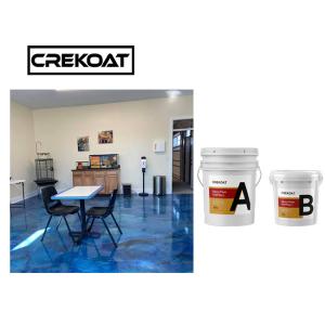 Durable Metallic Epoxy Floor Coating Anti Scratch Grey Color
