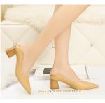 5619-1 Fashion Pointed Shallow Mouth High Heels Thick Heel Sexy Thin Women'S