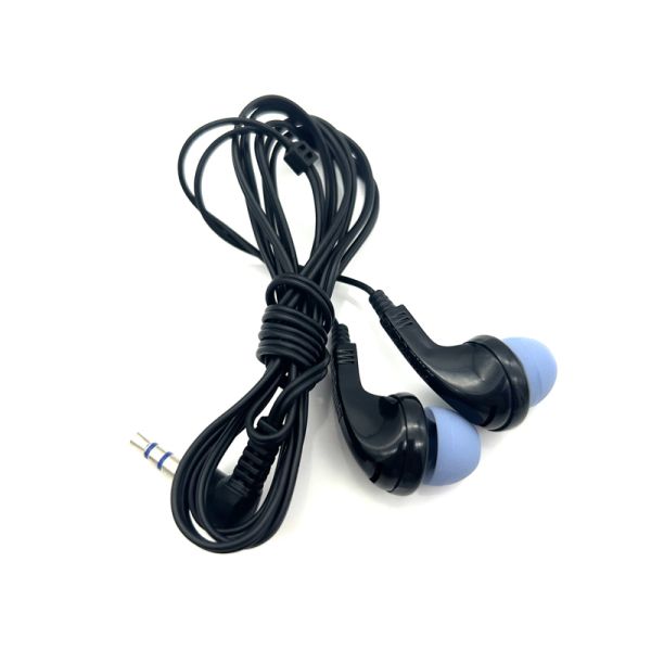 Directly Sale One Time Earphone OEM Color Bus Airline Tour Guide Earphone Best Disposable Earphone PVC Cable Wired