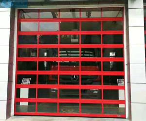 China Sectional Organic Tempered Frosted Glass Panel Garage Doors factory