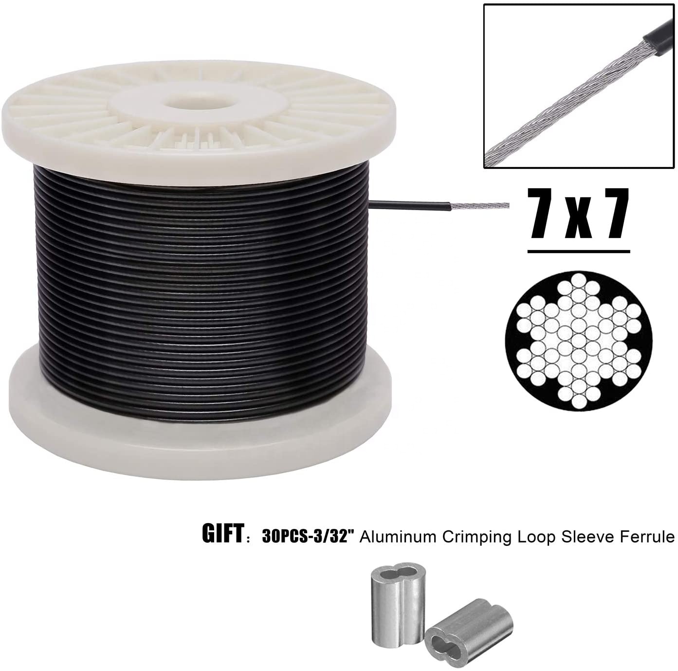 Si Content 0.1% Nylon Coated Stainless Steel Wire Rope 1x19 For Heavy-Duty Applications
