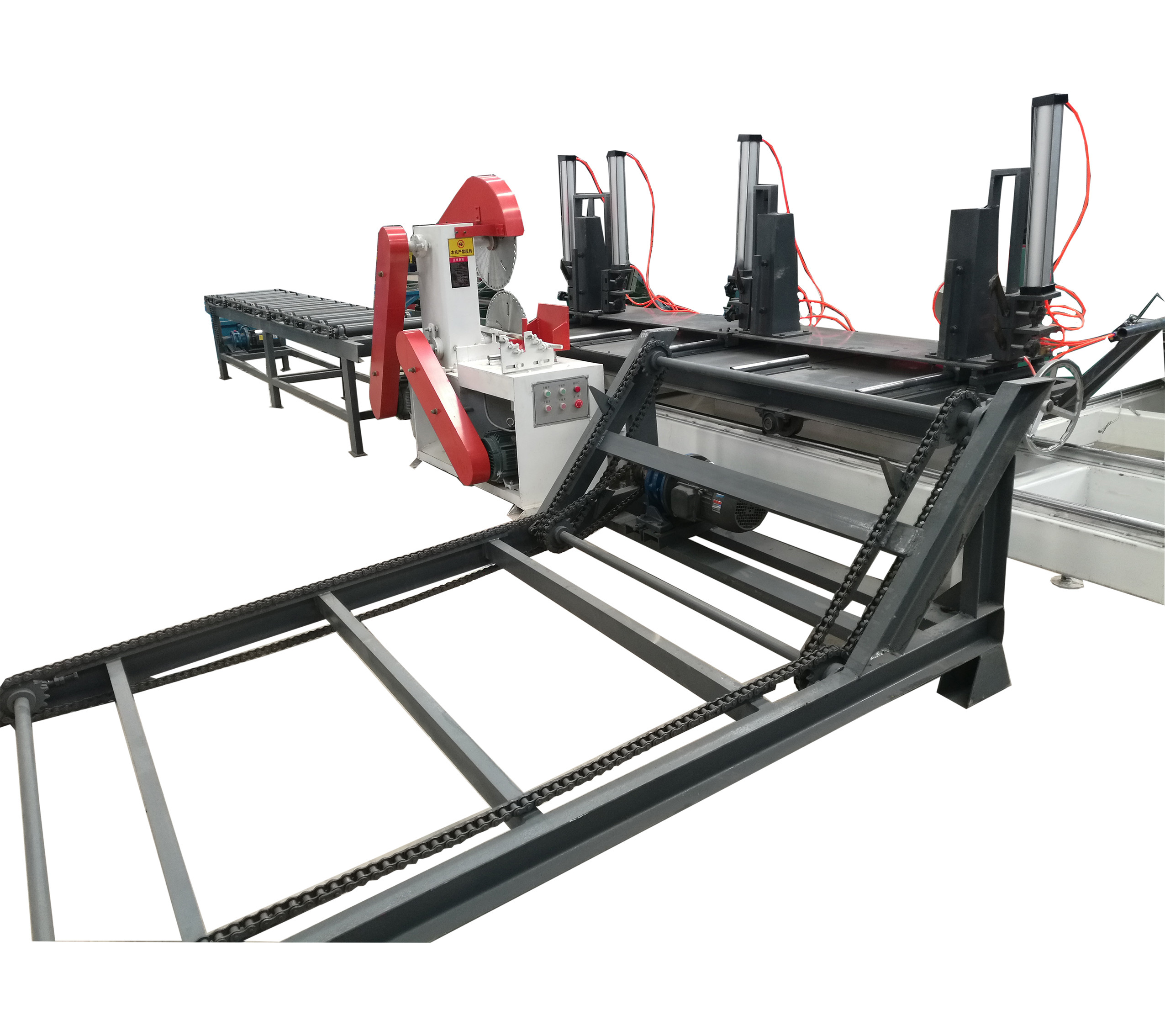 Sliding table saw wood cutting circular saw harvesting machine with Log Carriage