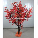 Red Flower Branches Artificial Blossom Tree For Shopping Mall 5 Years Life Time