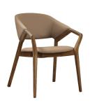 2023 Modern Design Solid Wood PU Leather Dining Room Arm Chair for Cafes Add
