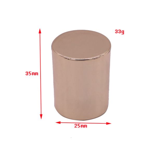 China Factory Shiny Zamac Perfume Bottle Caps Customized Colorful Zamac Cap Cylinder Perfume Bottle With Customized Logo