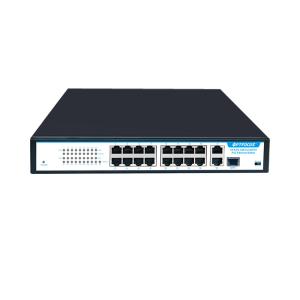 China NVR IP Camera 16 Port Poe Switch 2*10/100/1000mbps UP-Link Port + 1*SFP factory