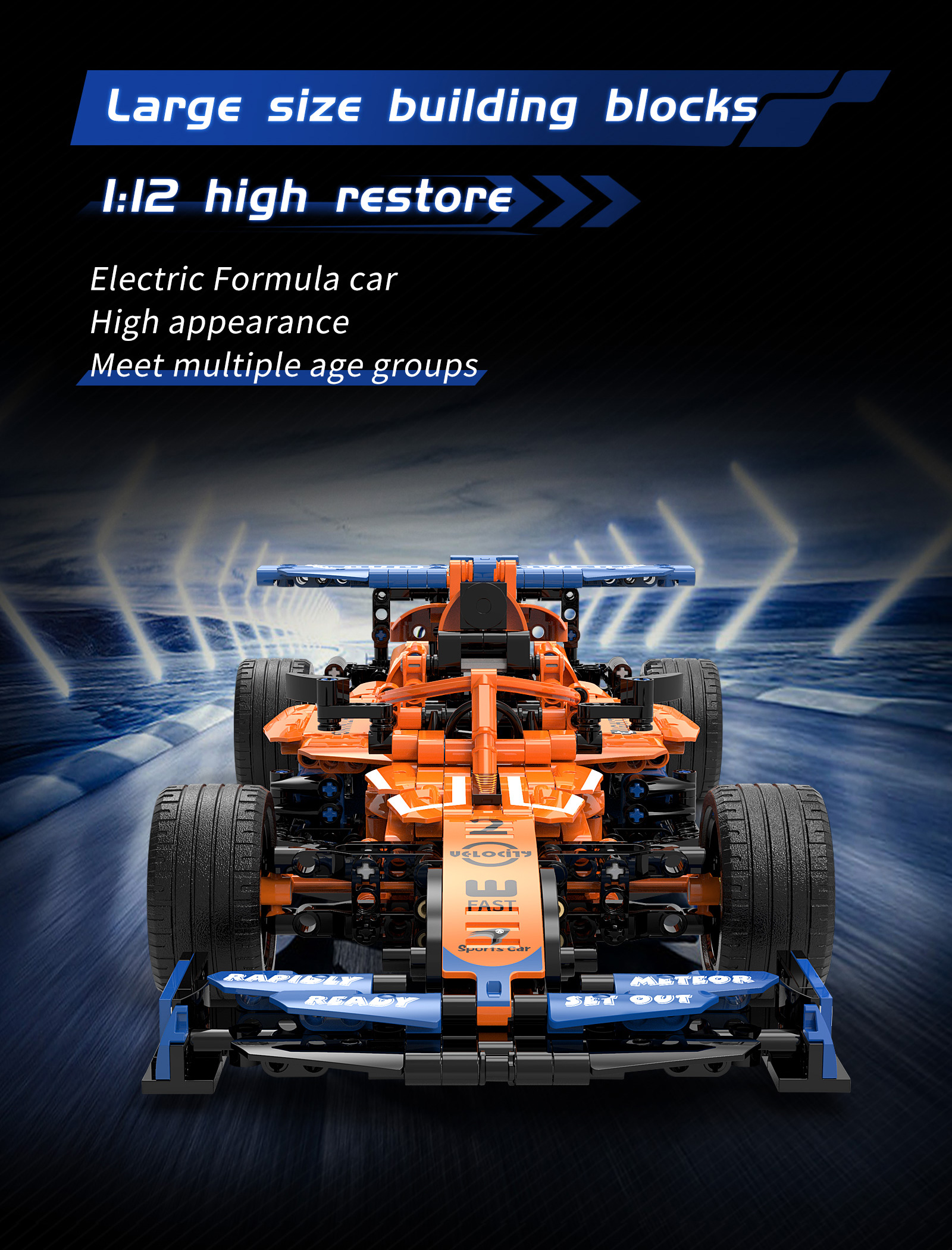 State of Assembly Ready-to-Go 2.4G Race Building Blocks for Formula Car Speed Racing