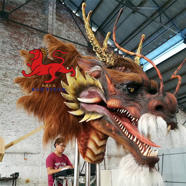 Wall Mounted Animatronic Dragon Head 1.8m 12months Warranty