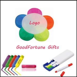 China cheap flower shape highlighter pen customed logo for school students gifts favor factory