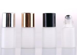 China 5ml Frosted Portable Stainless Steel Roller Bottles XFRB-05 With Black Caps factory