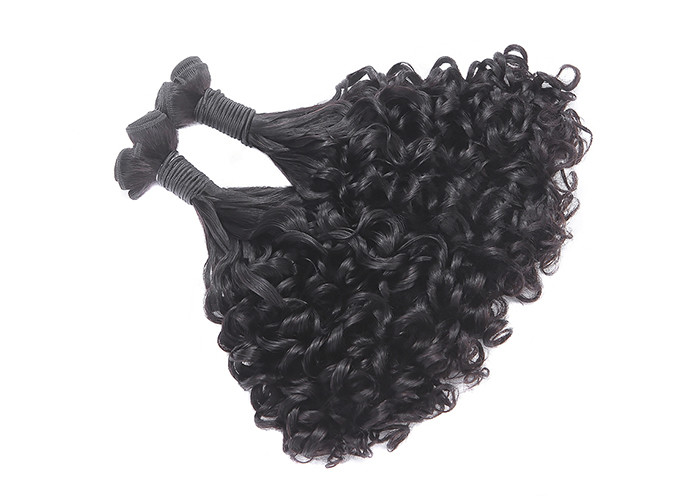 Unprocessed Funmi Human Raw Virgin Hair Extensions No Tangle No Shed Curly Hair