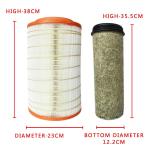 White Foton Car Fitment Ruiwo ES3/160 Truck Air Filter Kl2338PU for Excavator