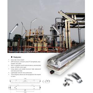 Industrial Explosion Proof Fluorescent Fixture | ATEX/IECEx Approved | Anti