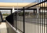 Black Powder Coated Tubular Garrison Fencing panels 2 Rails 40mm wall thick 1