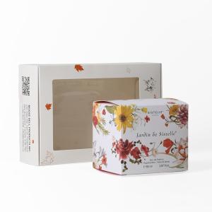 China Industrial Cosmetic Plastics Liner Type Perfume Bottle with Window Box Packaging factory