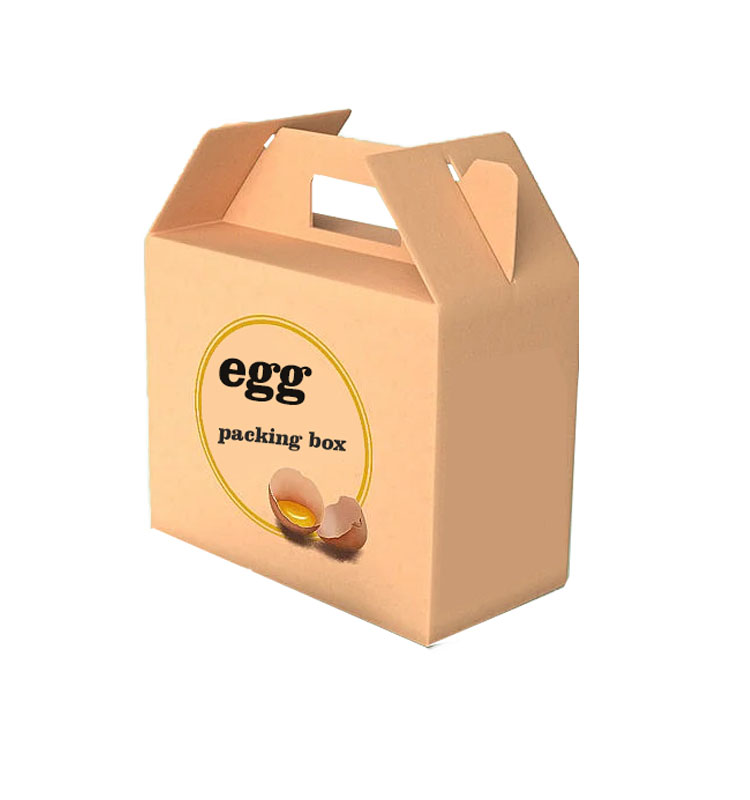 Personalised Chicken Eggs Packaging Box Cartons With Handle 6pack