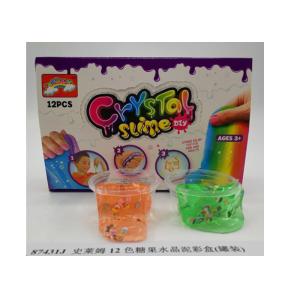 Stress Relief Transparent Crystal Slime Mud Stretchy Soft Phthalate Free