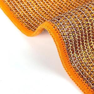 China KILINE Single Layer Kitchen Scrubbing Dish Cloth Silver Wire Multipurpose Dish Towel factory