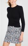WOMEN'S 60% cotton/20% viscose/15% nylon/5% cashmere LONG SLEEVE CREW NECK
