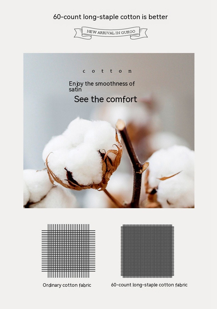 Customized 60s Long Staple Cotton Soft Luxury Duvet Cover Set Comfortable Sets Bedding
