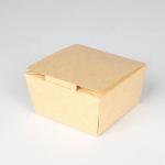 Custom Logo Single-Sided Kraft Paper Container Food Grade Disposable Cover