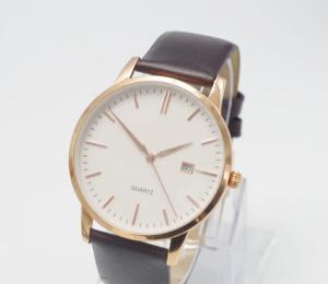 China Brown Leather Strap Watches Ultra Thin Waterproof Watch Couple Japan Movt Quartz factory