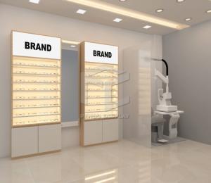 China Metal Halide Optical Shop Display Cabinets For Sunglasses MDF Veneer factory