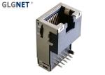 90 ° Magnetic RJ45 Connector Assembly Tab Down 10 / 100 / 1000 Base - T