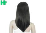 32" Humen Synthetic Black Wigs Normal Lace Single Bleached Knots