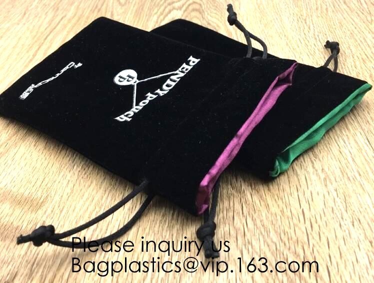 Snap Button for Necklaces Bracelet Rings Watch, Satin Liner Storage Bag Drawstring Velvet Pouch,Gym Bag Garment Organize