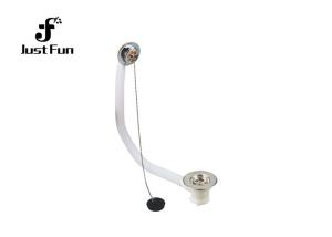 China High Durability Bathtub Drain Flexible Pipe ABS Chrome Plating Hand Wheel factory