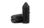 ISO7434 Black Oxide Alloy Steel Slotted Drive Cone-Point Headless Screws