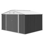 Outdoor Storage Tools Shed Large Size 8x10FT Metal House with 66.5" Height Steel