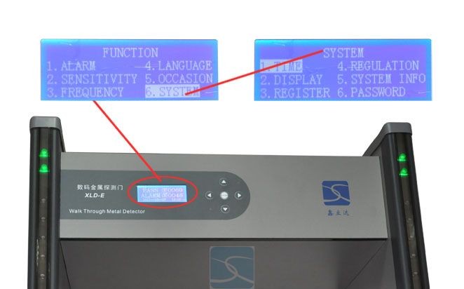 18 detection zones walkthrough metal detector gate with a camera XLD-E (LCD)