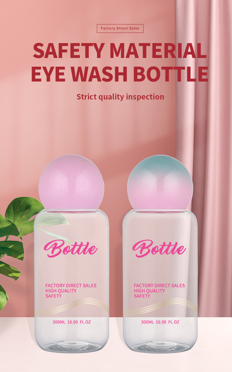 500ml Plastic Shampoo Lotion Bottle With Screw Top Cap Skincare Packaging